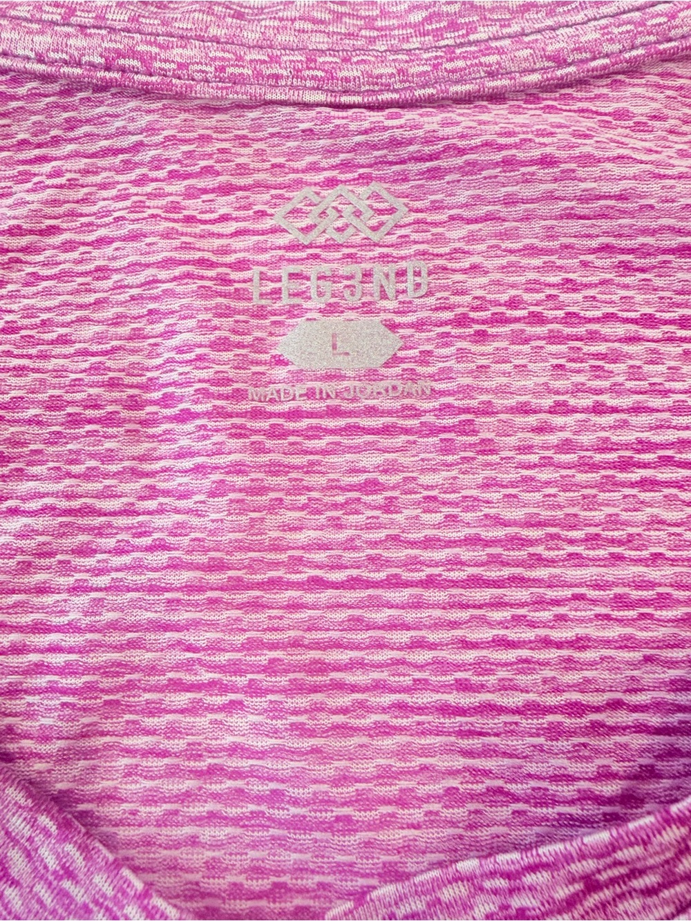 Women’s Heathered V-Neck Short Sleeve Tee - Pink - Picture 2 of 6